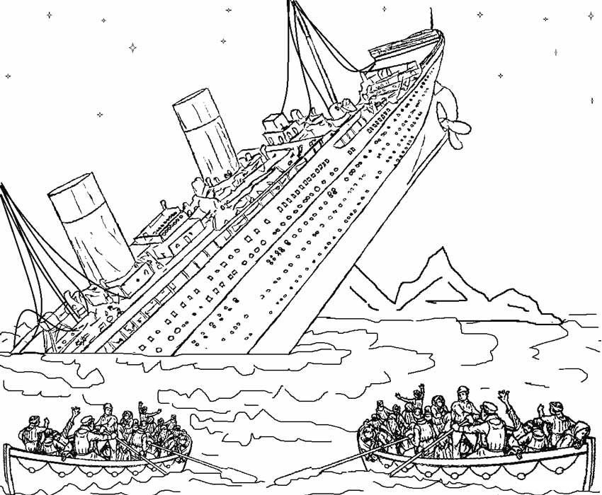 Water Ship Down Coloring Pages