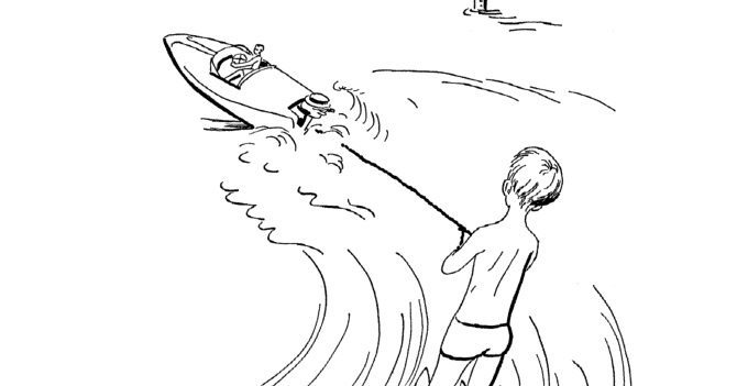 water skis coloring pages