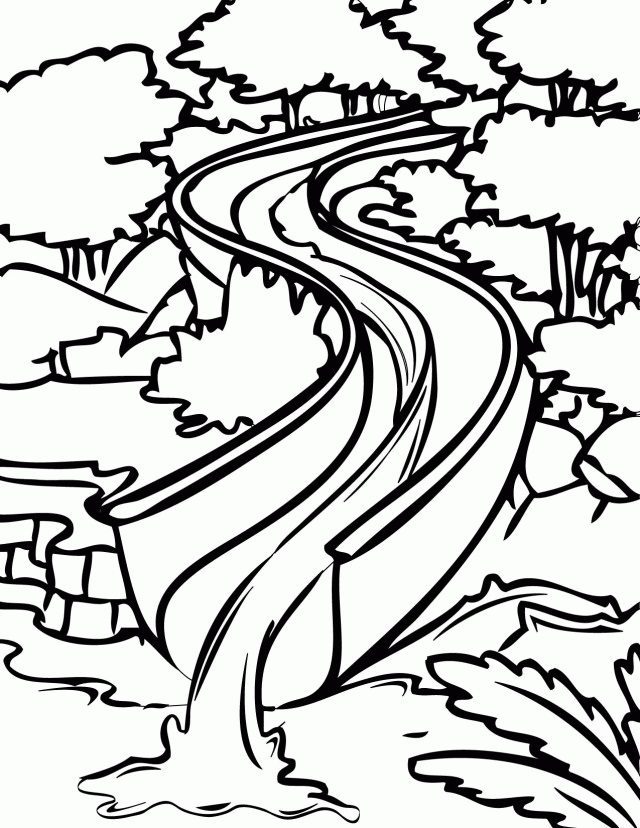 water slide coloring pages