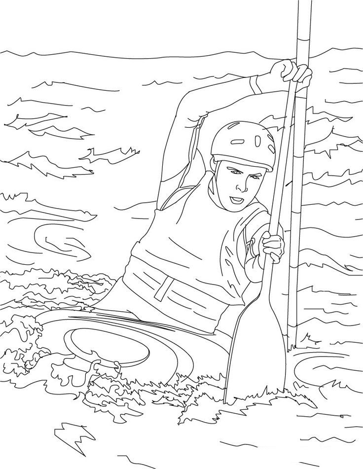 water sports coloring pages