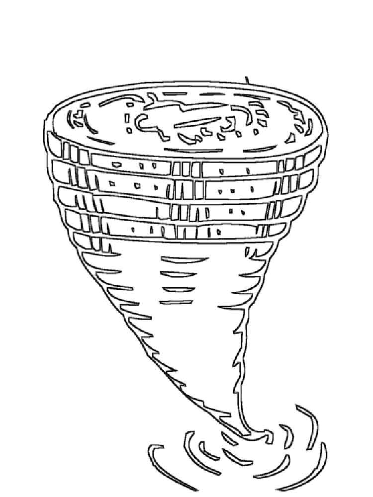 water tornado coloring pages