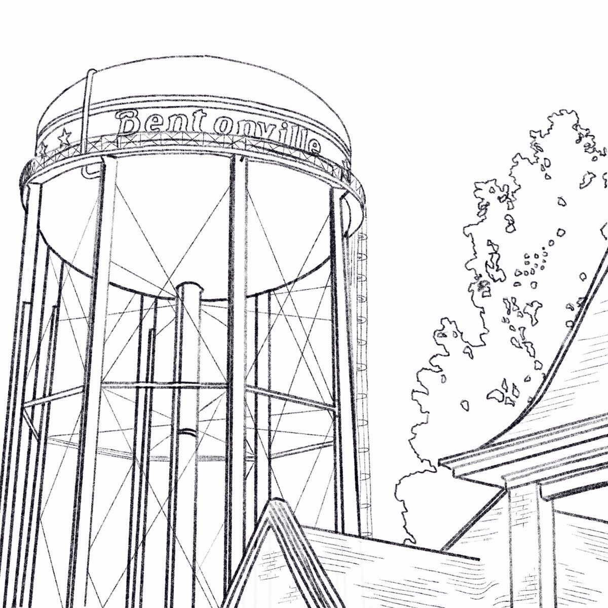 water tower coloring pages