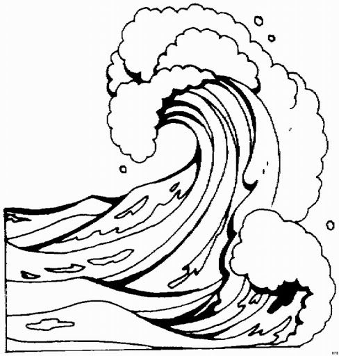 water waves coloring pages