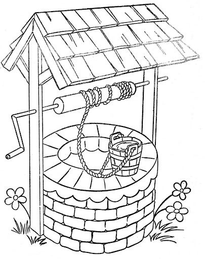 water wll coloring pages