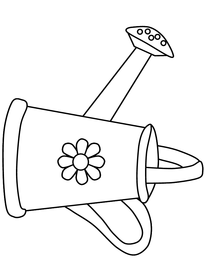 Watering Can Summer Coloring Pages