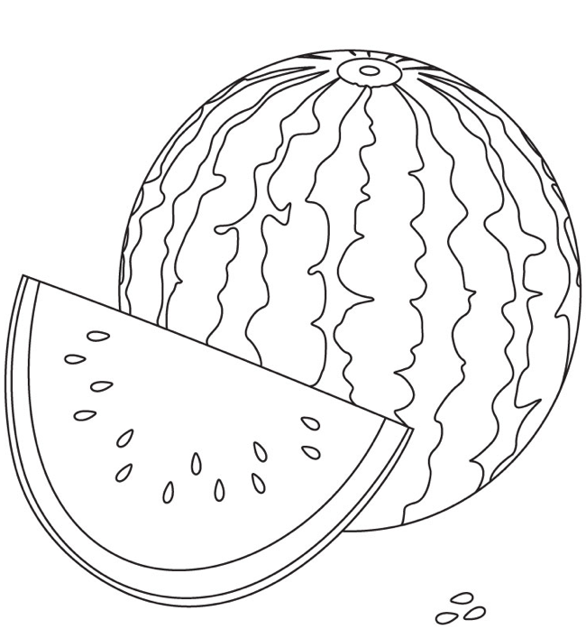 Watermelon Coloring Page