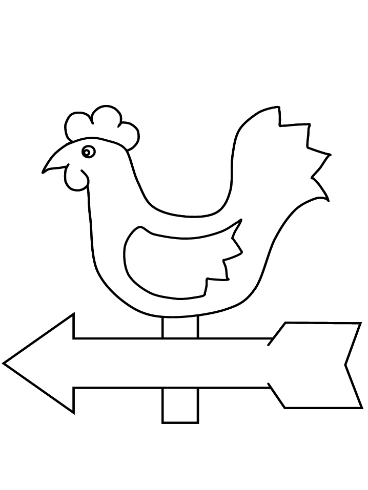 Weathervane Nature Coloring Pages
