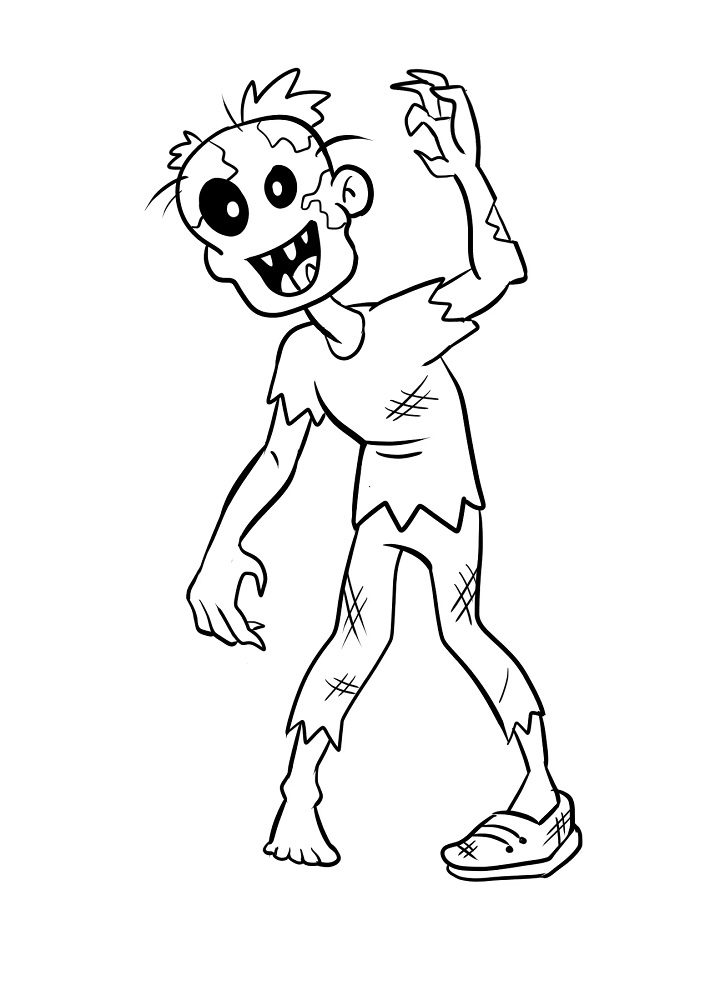 welcome home zombie coloring pages