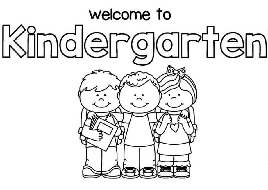 Welcome to Kindergarten Coloring Page