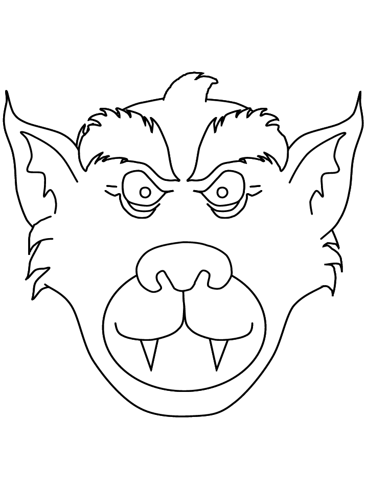 Werewolf Halloween Coloring Pages