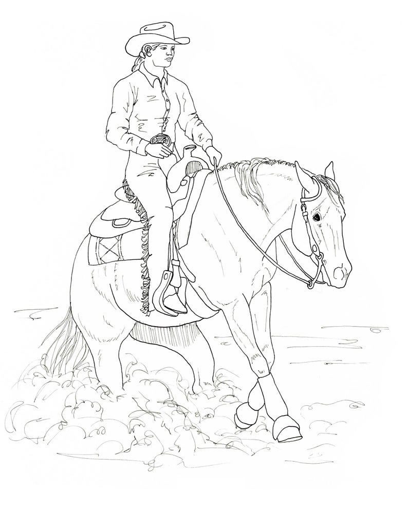 western horse coloring pages