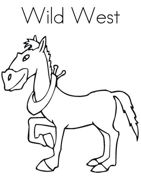 wild west horse coloring pages