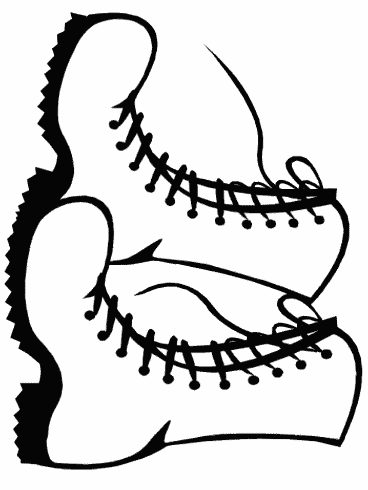 hiking boots coloring page