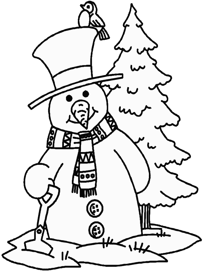 Snowman with Tree