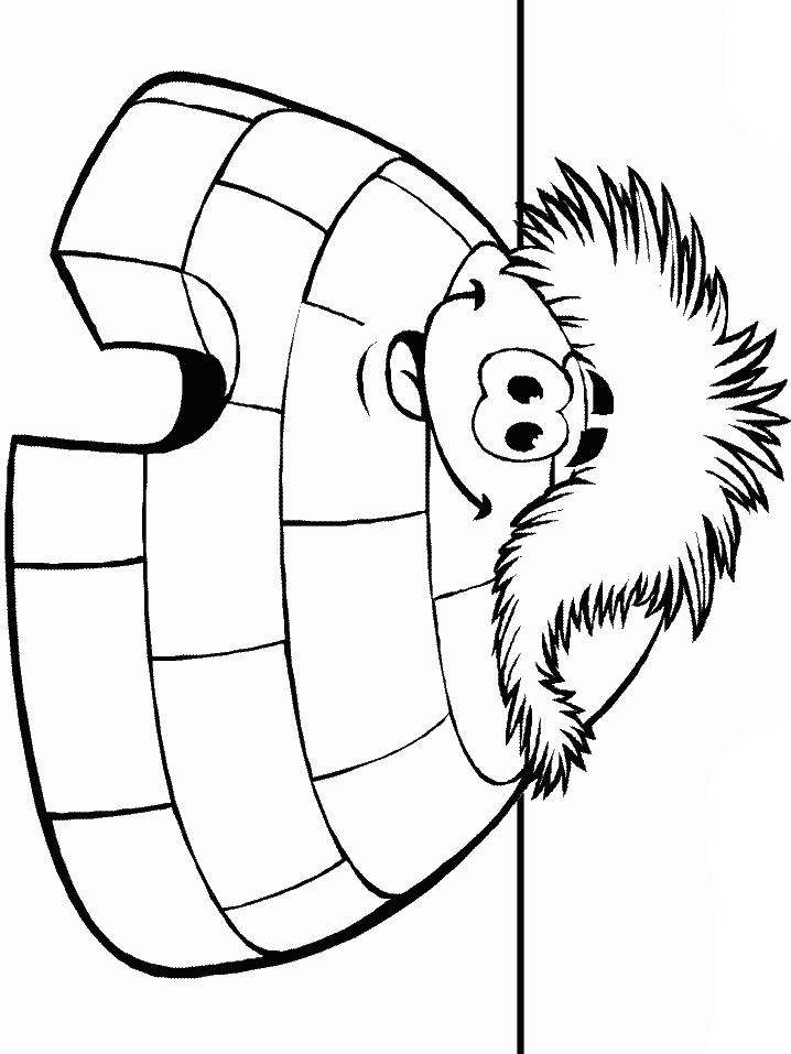 Cartoon Igloo coloring page