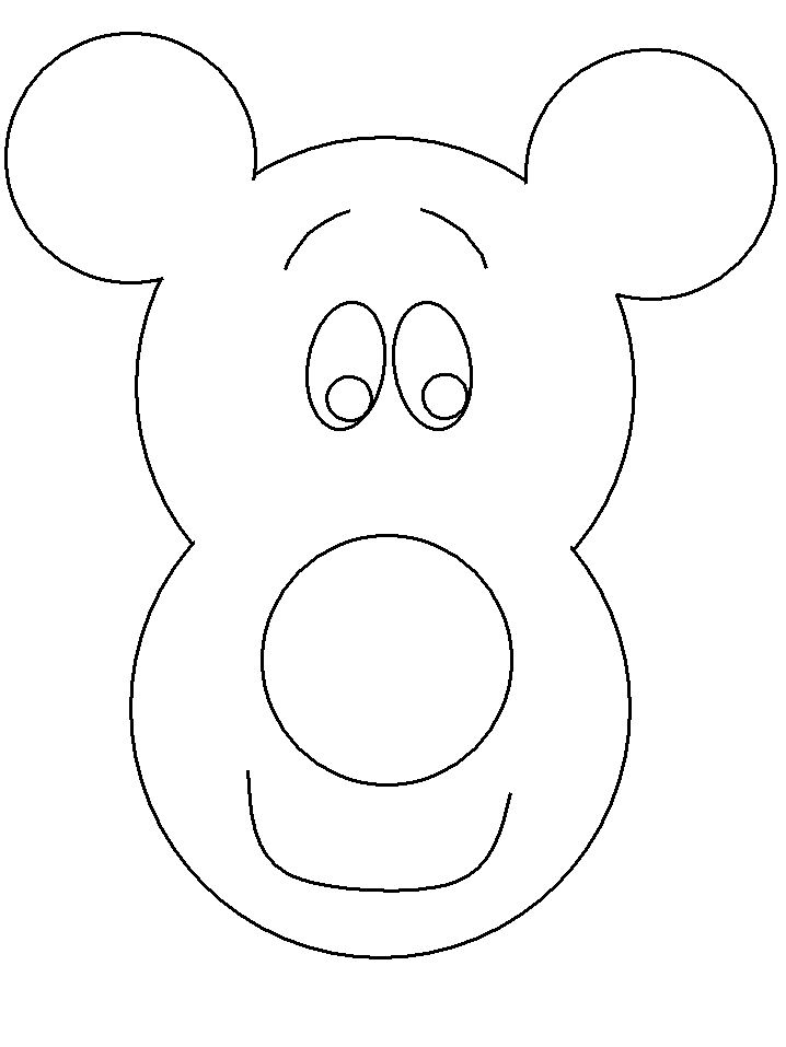 Blank Deer Head Coloring Page