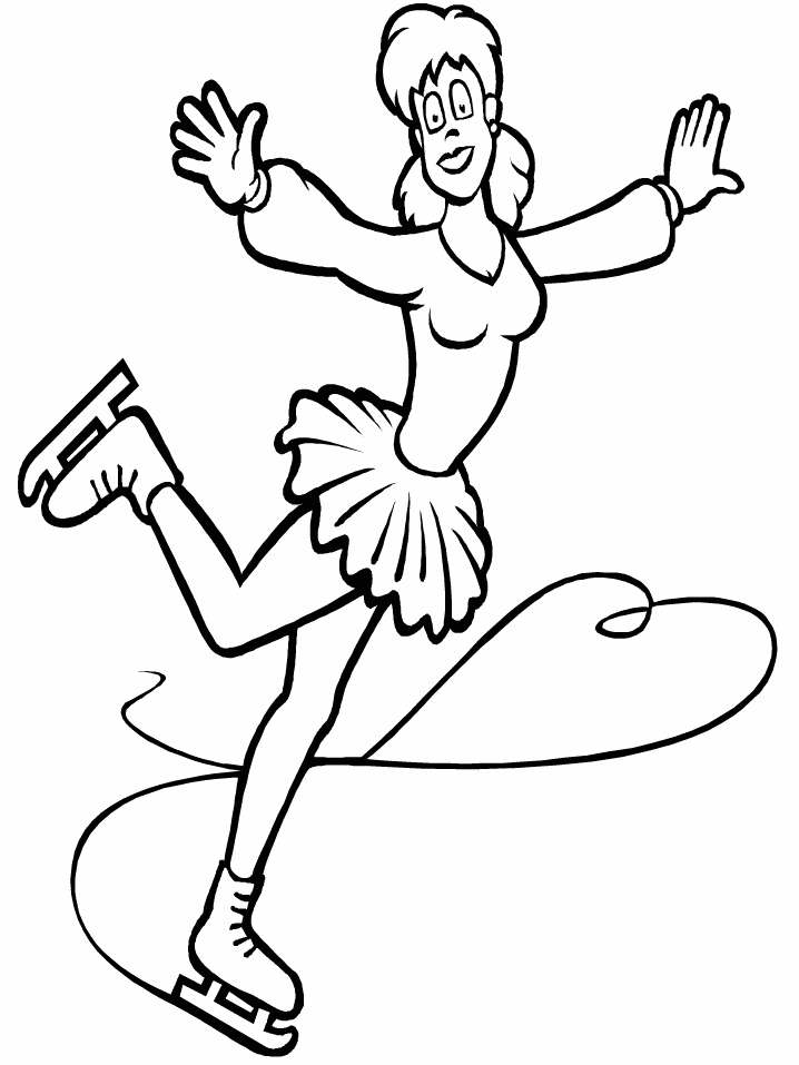 Winter Sports Skate Coloring Pages