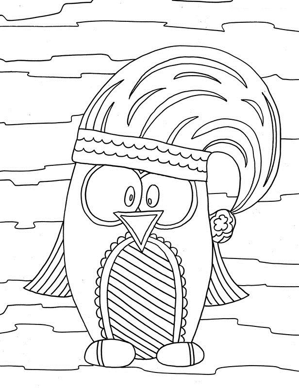 winter activites coloring pages