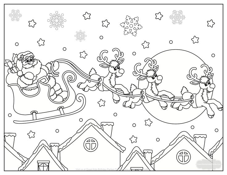 winter and christmas coloring pages