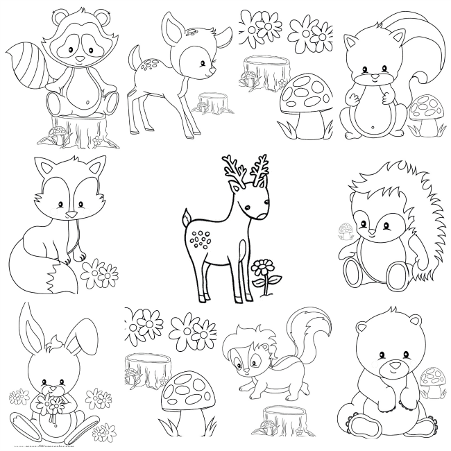 winter animal coloring pages free printable