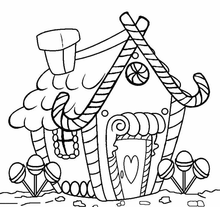 winter candy cane coloring pages