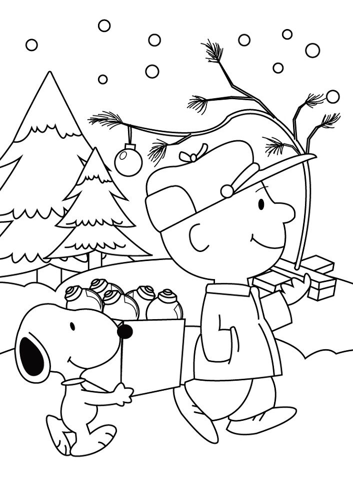 winter cartoon coloring pages