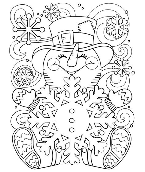 winter child coloring pages
