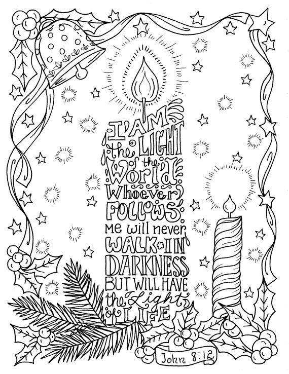 winter christian coloring pages