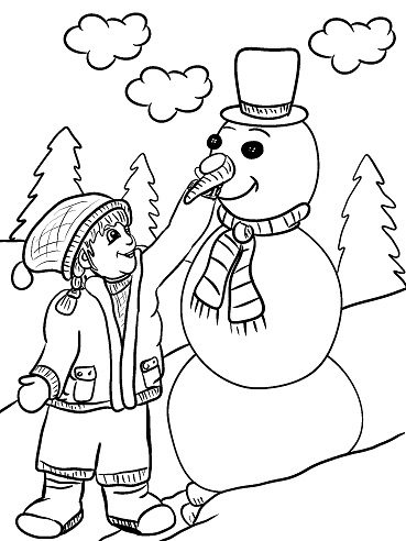 winter coloring page