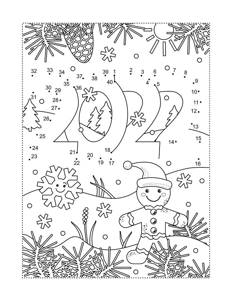 winter coloring pages 2022