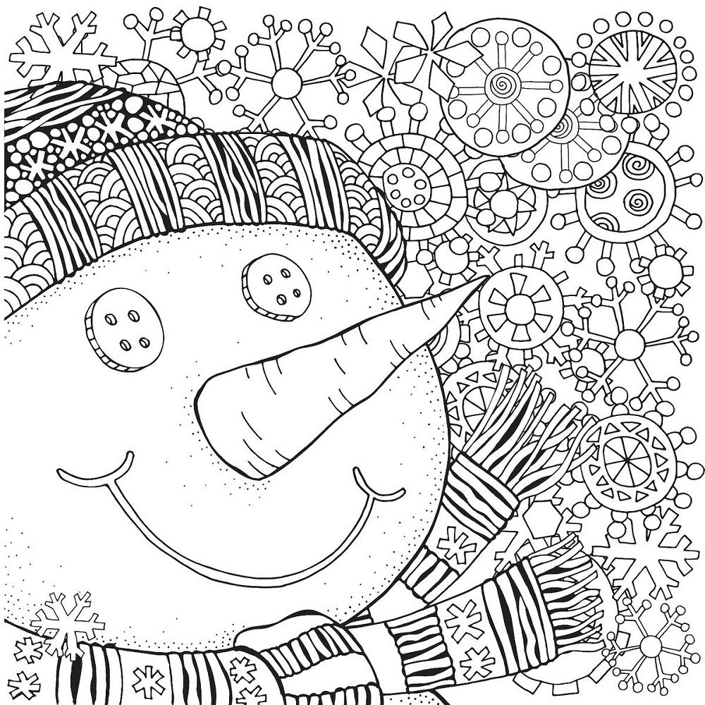 winter coloring pages adult