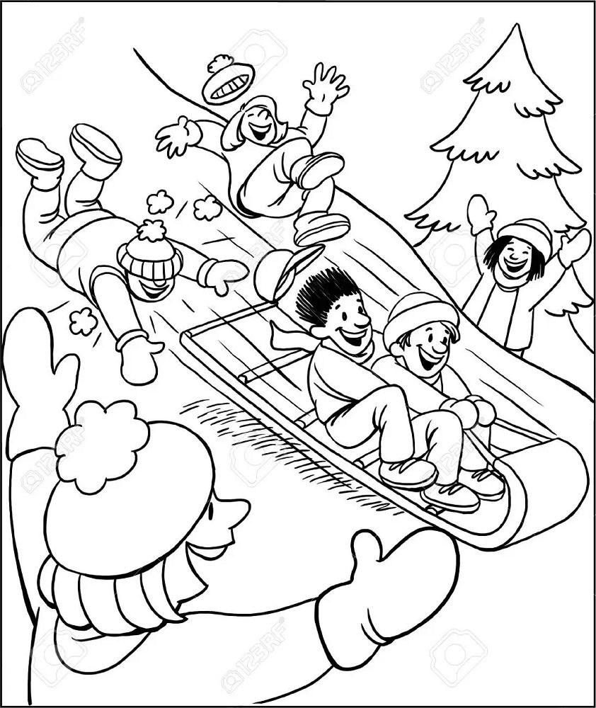 winter coloring pages for boys