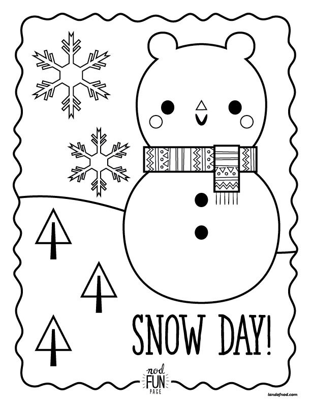 winter coloring pages for children