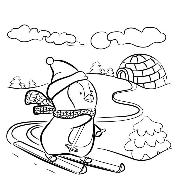 winter coloring pages for kids free
