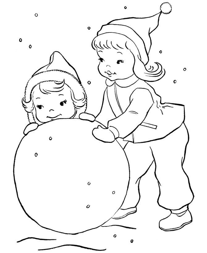 winter coloring pages for kids printable