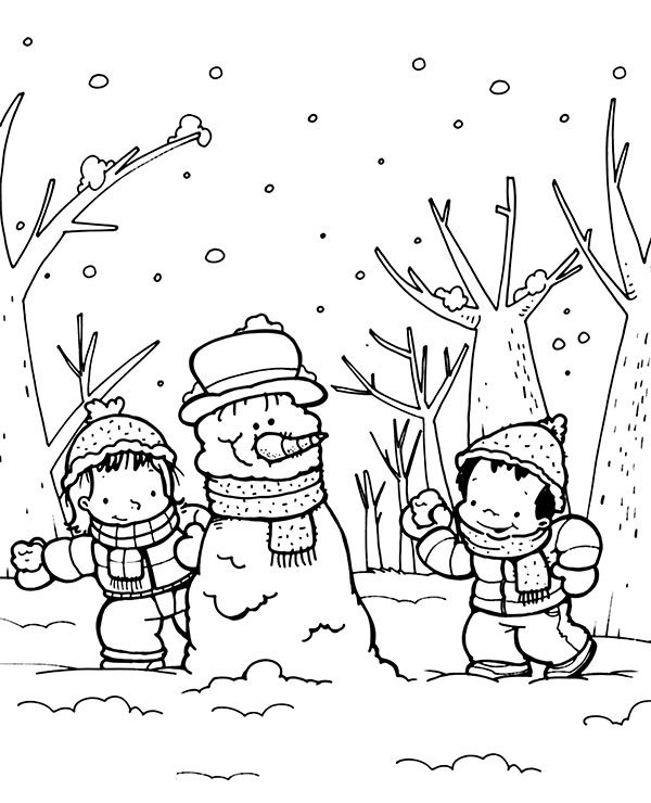 winter coloring pages for kids to print out