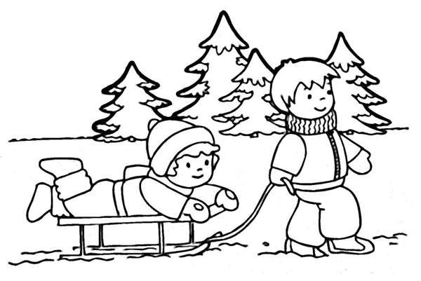winter coloring pages for preschool