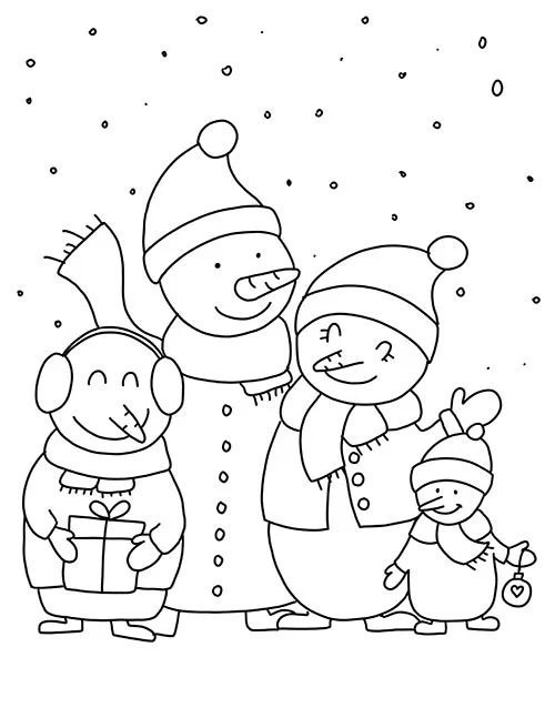 winter coloring pages for toddlers