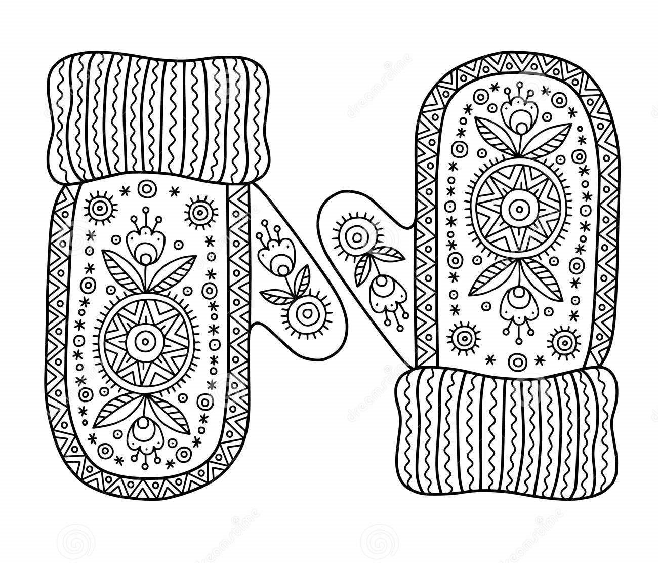 winter-coloring-pages-hat-mittens