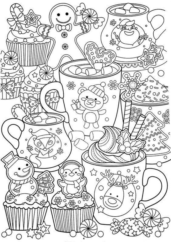 winter coloring pages middle school