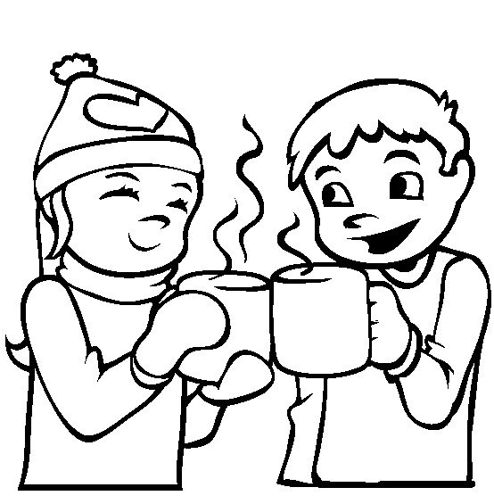 winter coloring pages on line