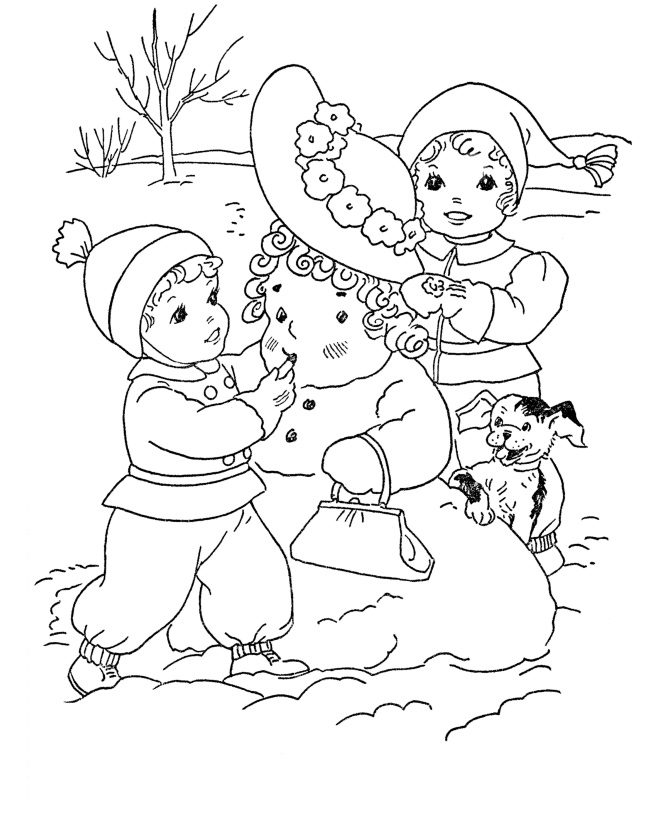 winter coloring pages pdf free