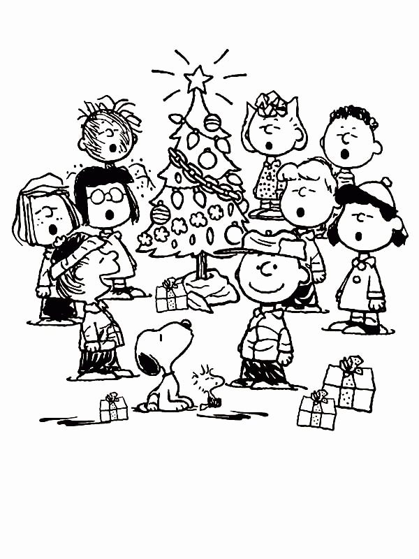 winter coloring pages peanuts