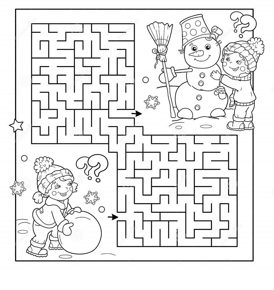 winter coloring pages puzzles