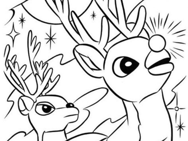 winter coloring pages rudolf