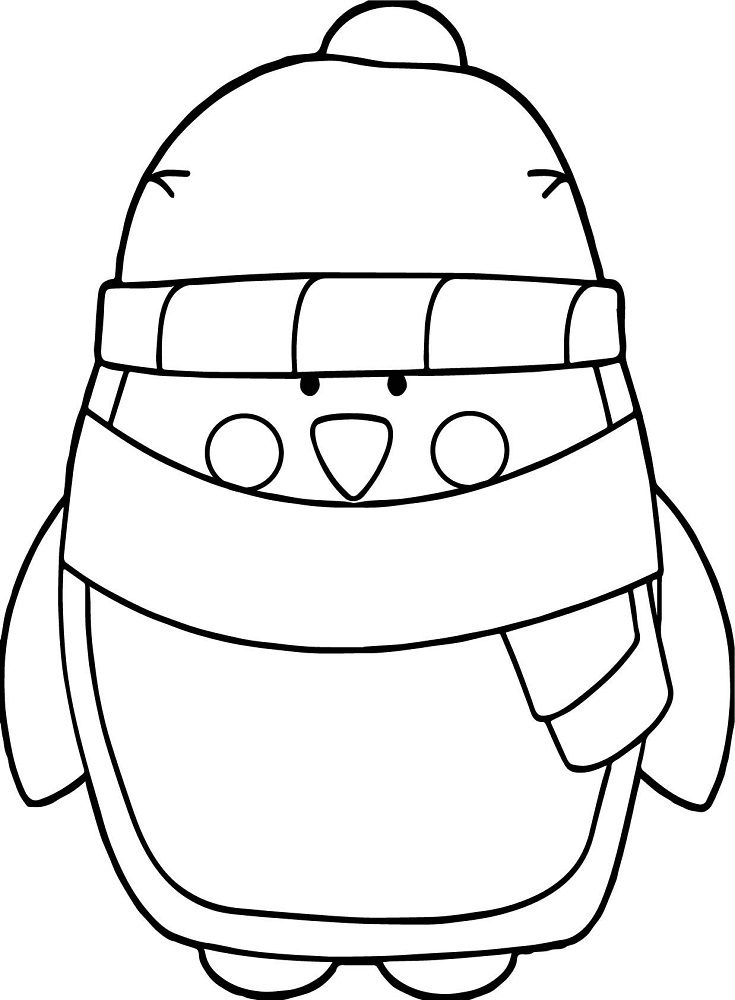 winter coloring pages simple