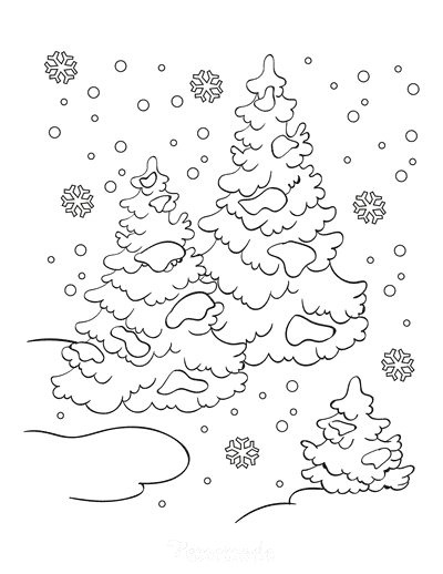 winter coloring pages snow