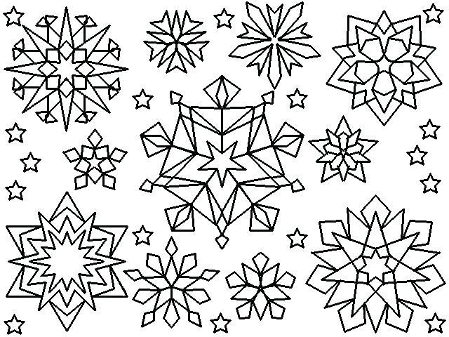 winter coloring pages snowflake