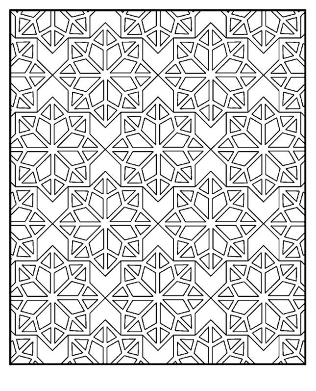 winter coloring pages tessellations