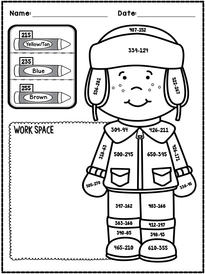 winter coloring pages third grade